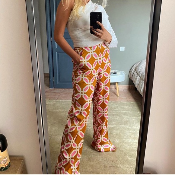 GORGEOUS ZARA NWT Pajama Style Pants - Picture 5 of 10